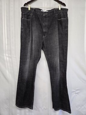 DENIZEN Levis Jeans MenS Regular Fit Straight Leg Black Dark Wash Denim SZ 42x30